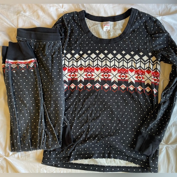 Hanna Andersson Fair Aisle pajamas Size M Christmas Holiday Winter Matching - Picture 1 of 6